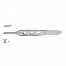 Bishop-Harmon Iris Forcep Delicate 1 x 2 Teeth Stainless Steel, 8.5 cm - 3 1/4"